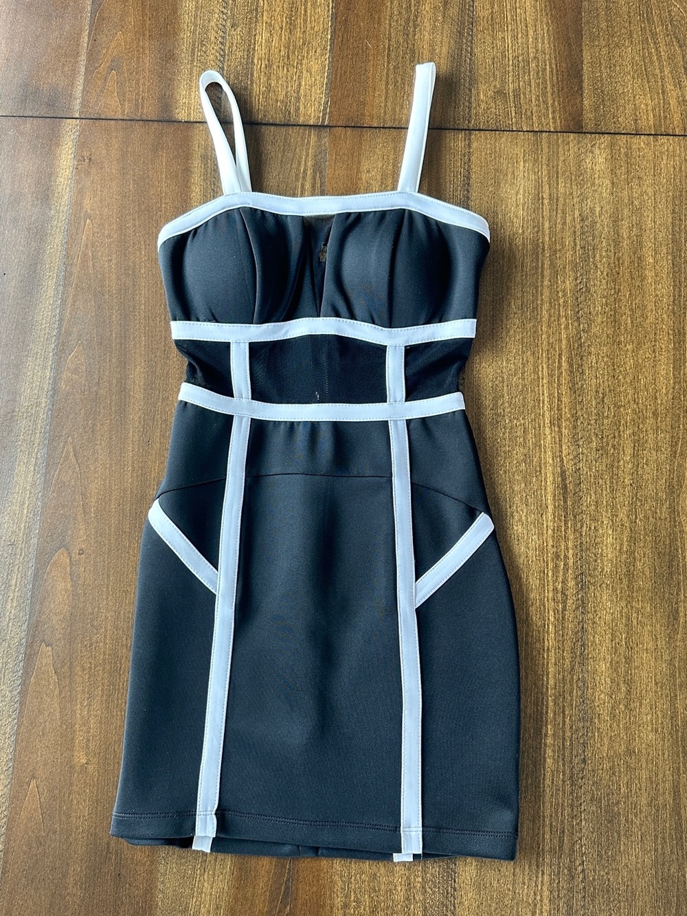 XOXO Black and White Colorblock Mini Dress Size XS